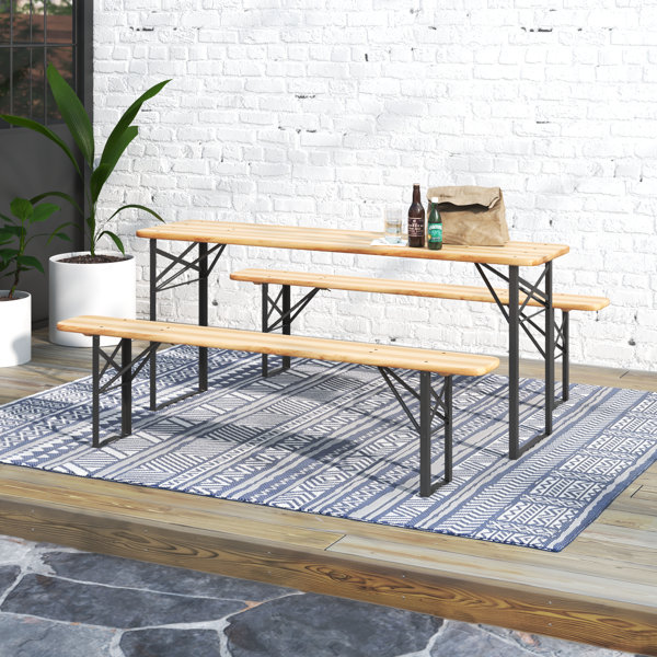 Steelside™ Joey Rectangular 4 Person Outdoor Dining Set Wayfair